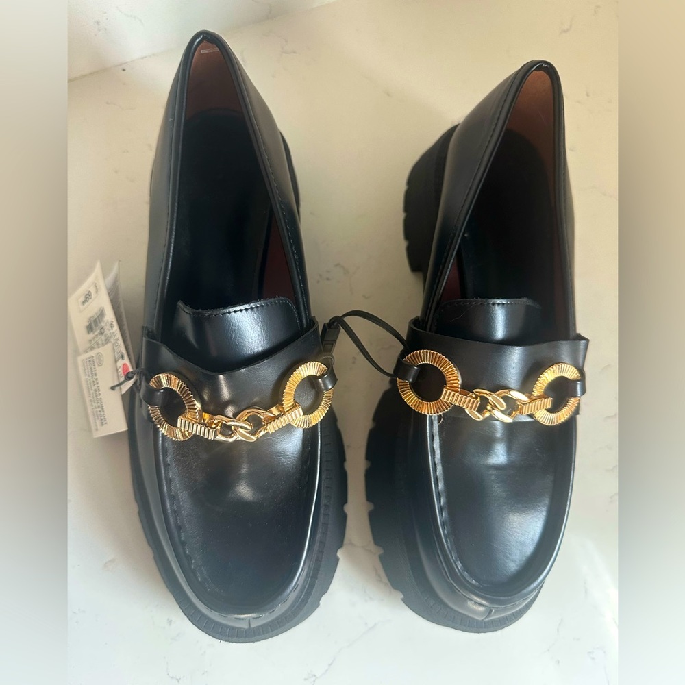 Zara NWT Chunky Loafers size 8